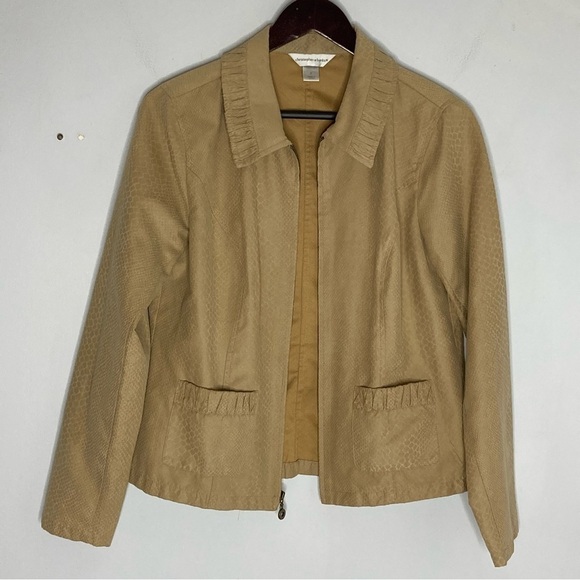 Christopher and Banks Croc Animal Print Short Blazer Jacket Size Small - Picture 2 of 7